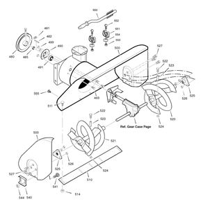 Auger Housing Diagram and Parts List for 6271200X113A (18-2830-38  AN927)(2007) Briggs and Stratton Snow Blower